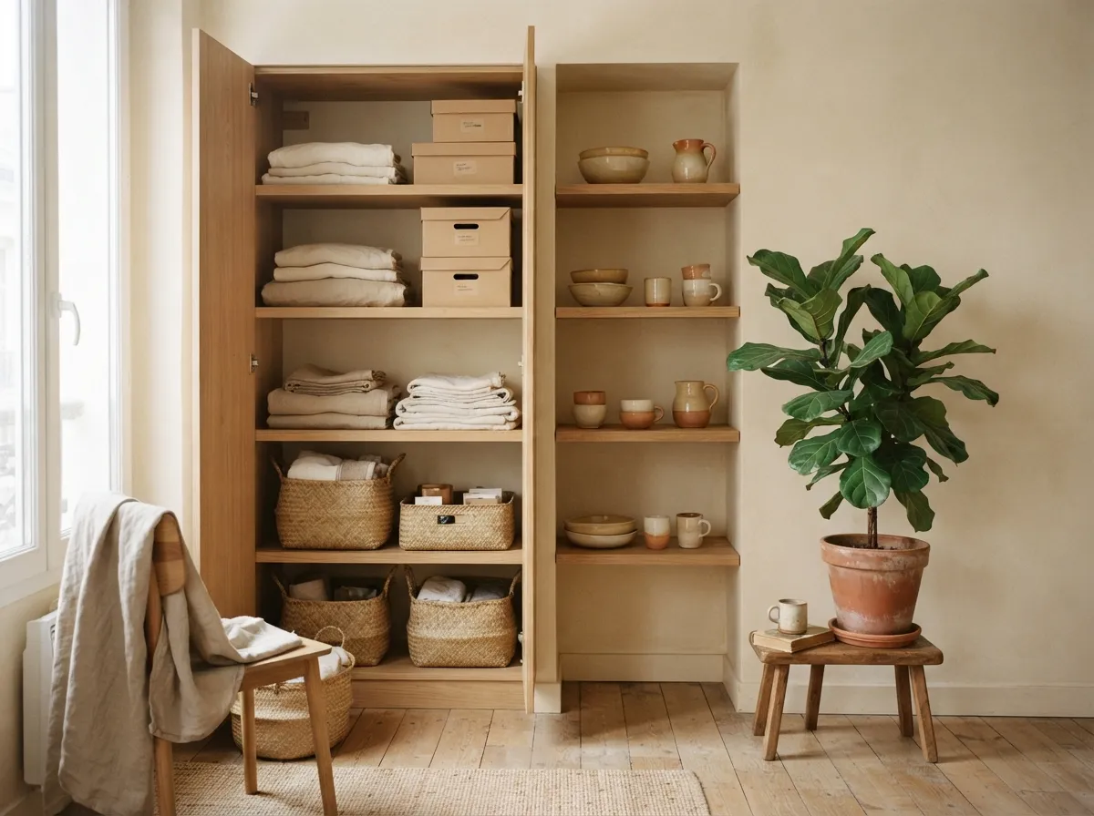 Rangement & organisation — Bibliothèque murale dans un petit salon : comment j'ai gagné du rangement sans bouffer l'espace